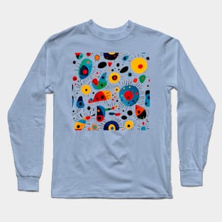 Vibrant Abstract, Miro's Sun Reimagined Long Sleeve T-Shirt